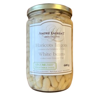 Haricots Lingots cuisinés à la Graisse d'Oie André Laurent 600g