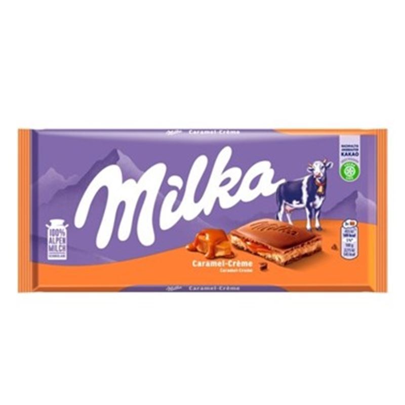 MILKA Tablette Chocolat Caramel Crème 100g