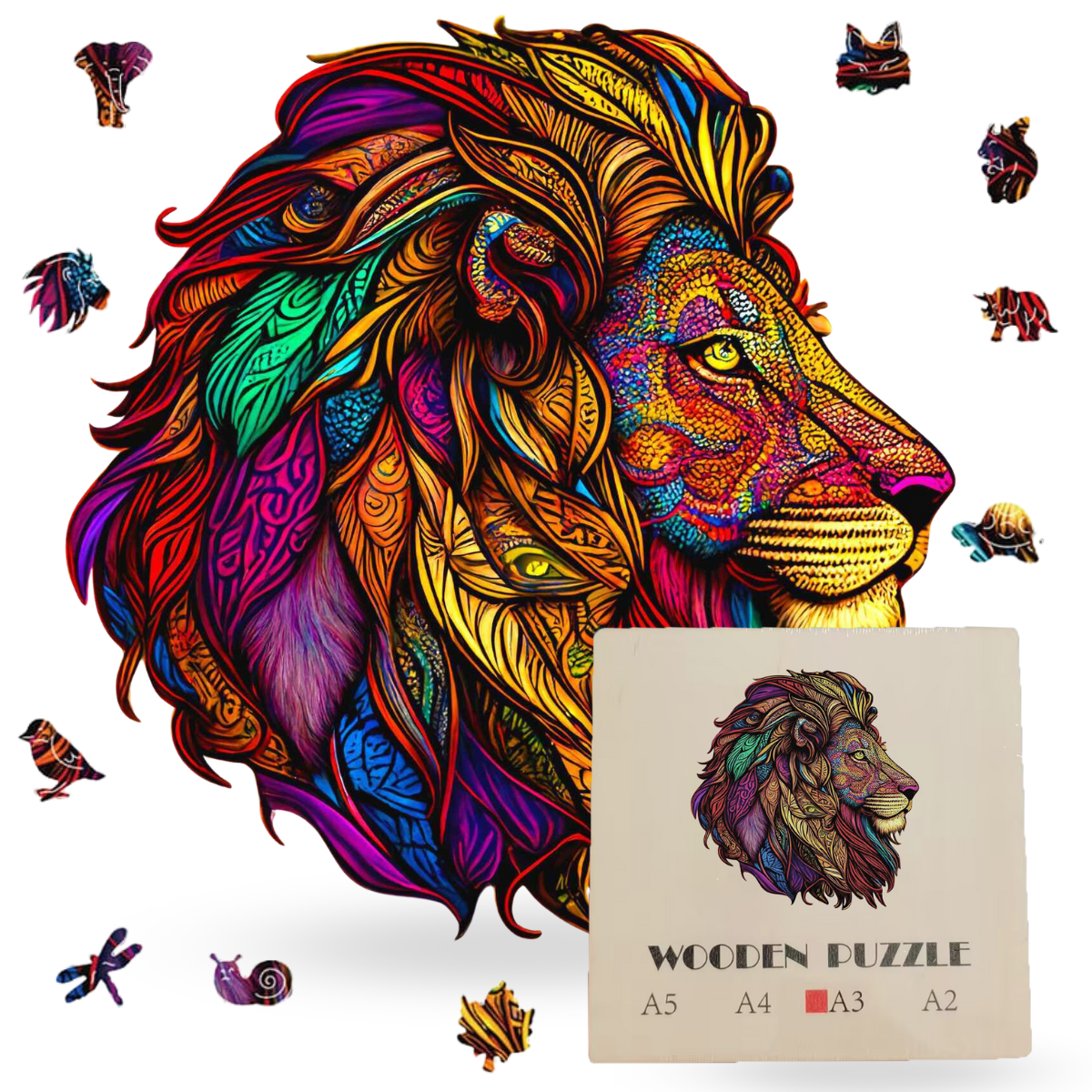 Puzzle en bois Majestic Lion | Écologique