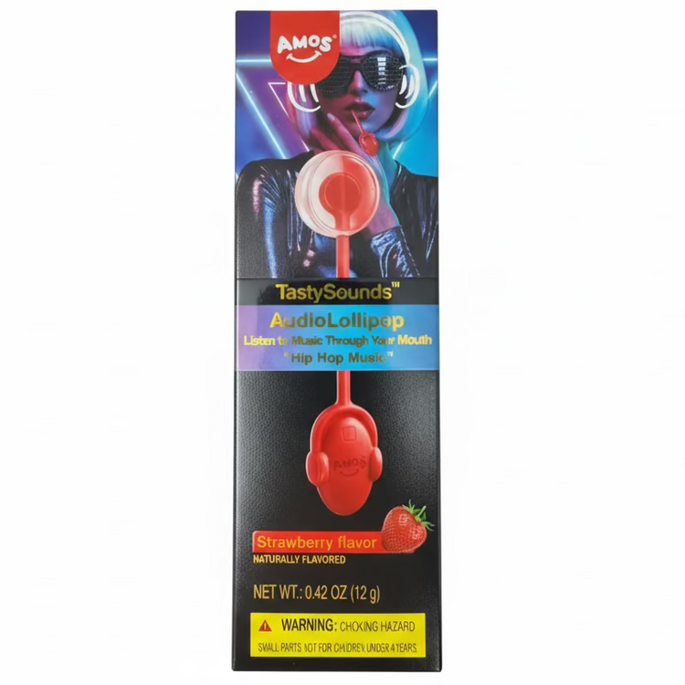 Sucette Audio Electronique Fraise Amos 12g