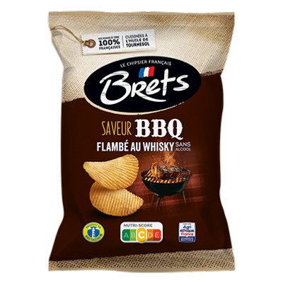 BRETS Saveur BBQ Flambé au Whisky sans alcool 125g