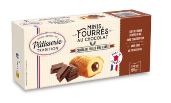 PATISSERIE TRADITION Minis Fourrés au Chocolat 150g