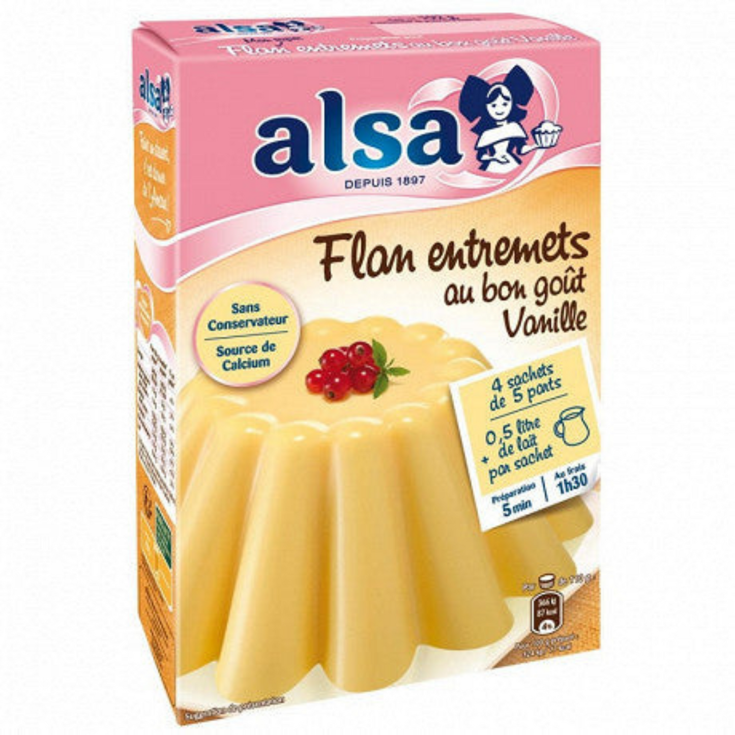 Flan Entremets Vanille Alsa 192g