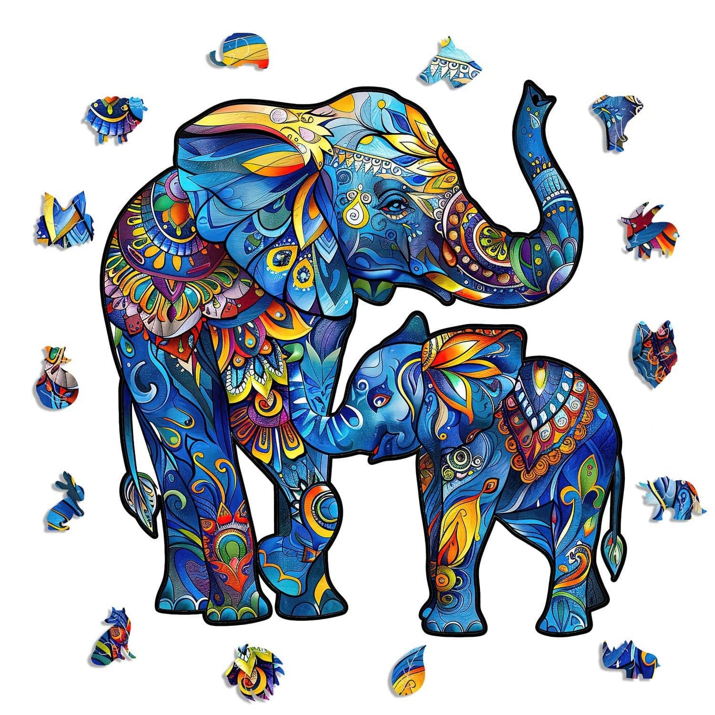 Famille d'éléphants - Puzzle