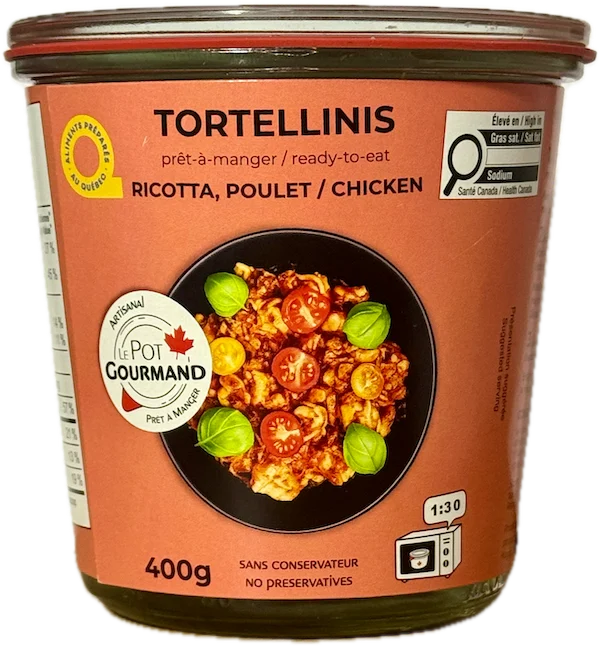 Tortellinis Ricotta, Poulet Le Pot Gourmand 400g