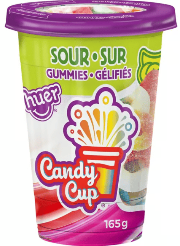 Candy Cup Gummies Sour Huer 165g