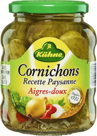 Cornichons Aigres-Doux Kuhne 330g