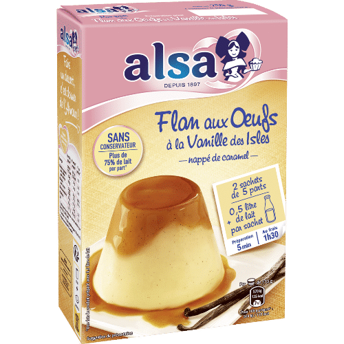 Flan aux Oeufs à la Vanille des Isles ALSA 250g