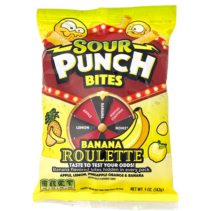 SOUR PUNCH Bites Banane Roulette 142g
