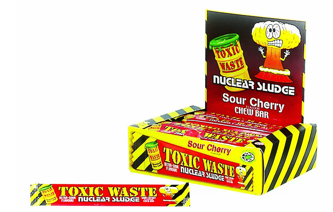 TOXIC WASTE Barre à la cerise l'unité de 20g