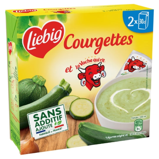 Soupe de Courgette et La Vache qui rit Liebig 2X30cl