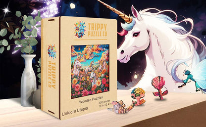 Puzzle en bois Unicorn Utopia, 300 pièces