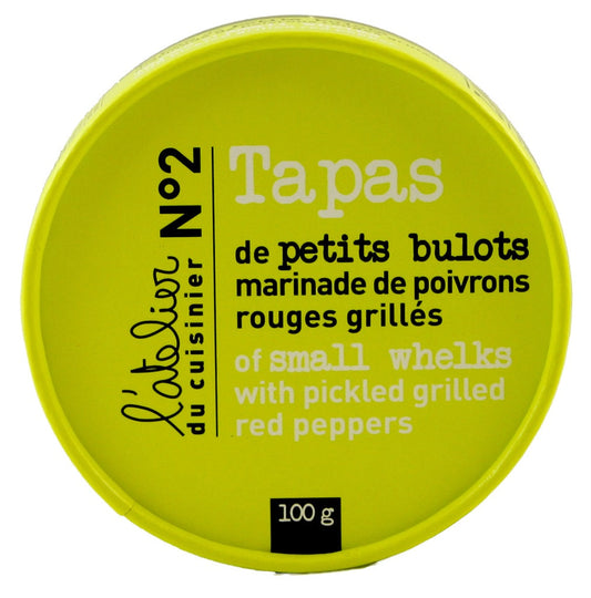 Tapas de Petits Bulots marinade de Poivrons Rouges Grillés L'Atelier du Cuisinier 100g
