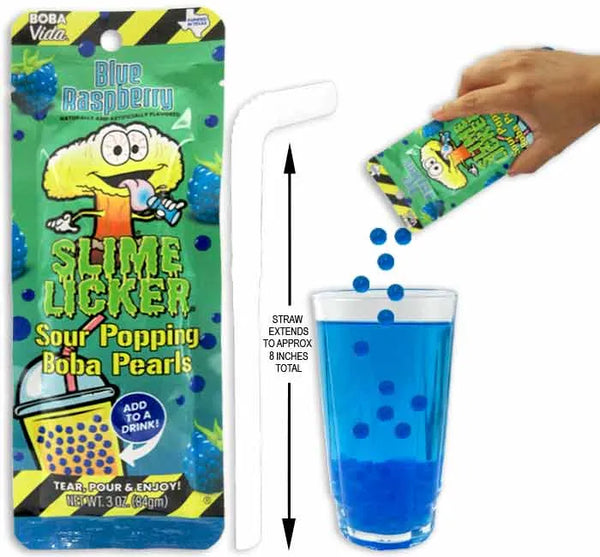 Slime Licker Sour Popping Boba Pearls Framboise Bleue Toxic Waste 84g