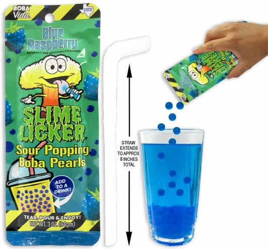 Slime Licker Sour Popping Boba Pearls Framboise Bleue Toxic Waste 84g
