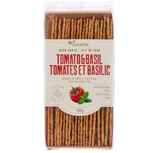 DANVITA Craquelins Fromage Tomates et Basilic 130g