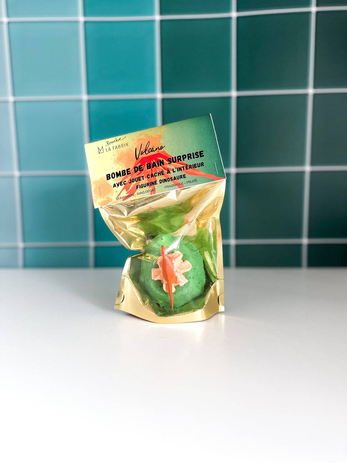 Bombe de bain surprise - Volcan (dinosaure)