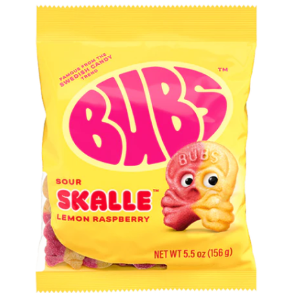 BUBS Sour Skalle Citron Framboise 156g