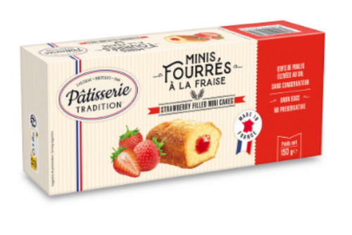 PATISSERIE TRADITION Minis Fourrés à la Fraise 150g