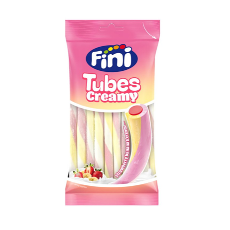 Bonbons Fini Tubes Creamy Fraise Banane et Crème