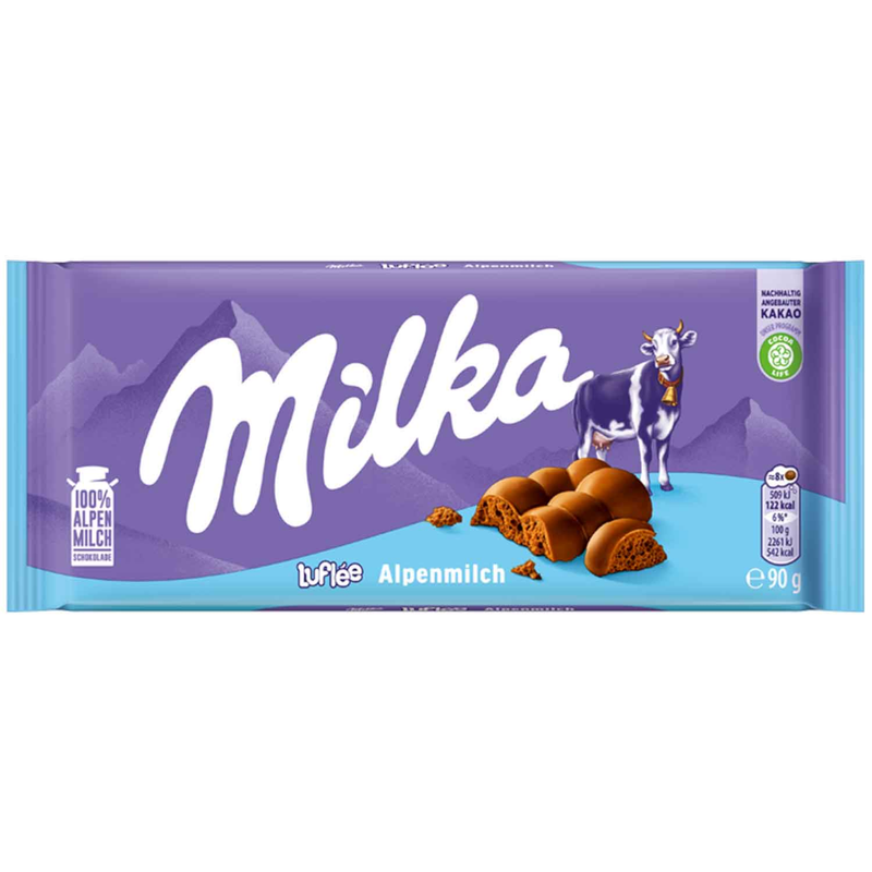 MILKA Tablette Chocolat Luflée 90g