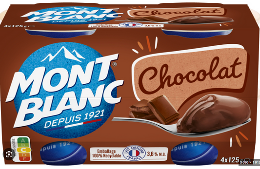 MONT BLANC Crème Chocolat 4X125g