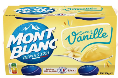 MONT BLANC Crème Vanille4X125g