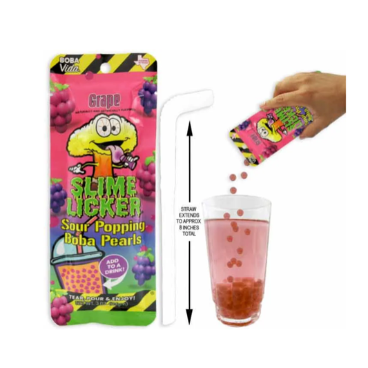 Slime Licker Sour Popping Boba Pearls Raisin Toxic Waste 84g