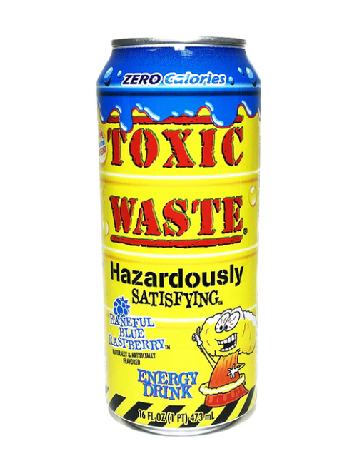 TOXIC WASTE Boisson Energisante à la Framboise Bleue 473ml