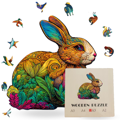 Puzzle en bois Lucky Rabbit - Charmant