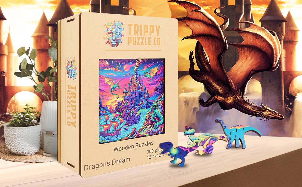 Puzzle en bois Dragons Dream 300 pièces