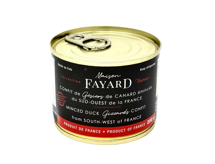 Confit de Gésiers de Canard Émincés Maison Fayard 200g