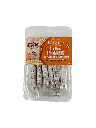 Saucissons Les mini Lyonnais au Comté Maison Fayard 100g