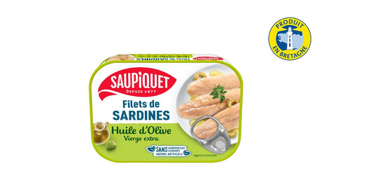 SAUPIQUET Filets de Sardines à l'Huile d'Olives 100g