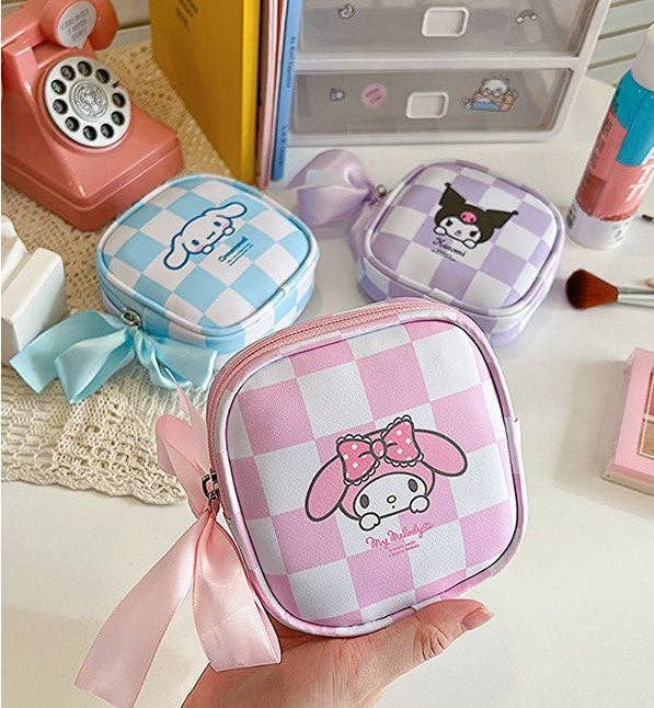 Pochette essentielle Sanrio My Melody, Kuromi, Cinnamoroll pour fille