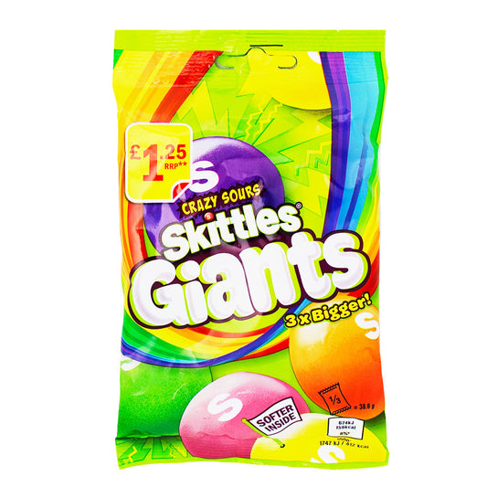 SKITTLES Giants Sour UK 116g