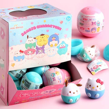 Ensemble de capsules aveugles adorables personnages ronds de Sanrio