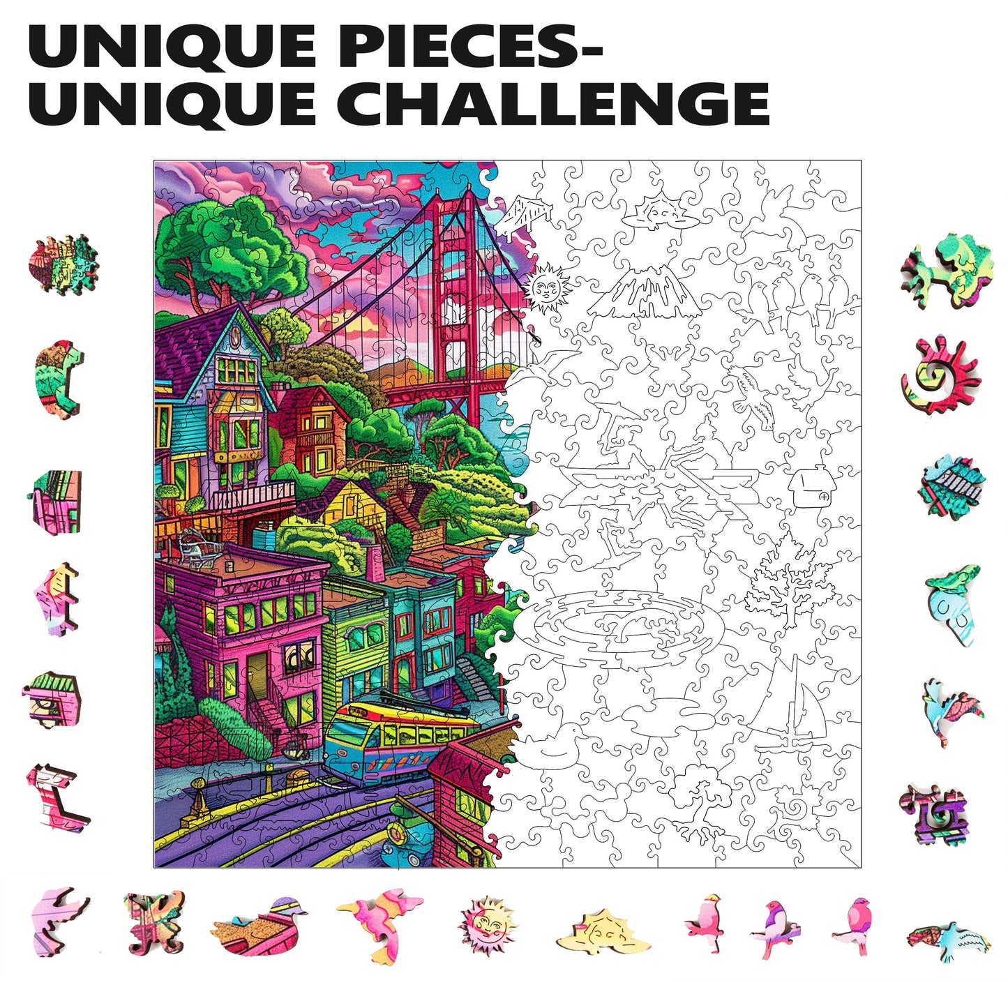 Puzzle en bois Frisco Frenzy 300 pièces