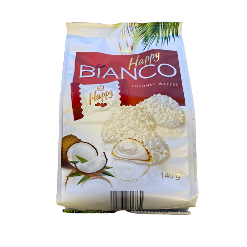 Happy Bianco Gaufrettes à la Noix de Coco Flis 140g