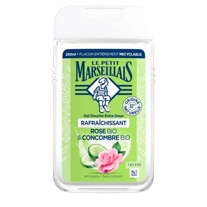 LE PETIT MARSEILLAIS Gel Douche Rose et Concombre Bio 250ml
