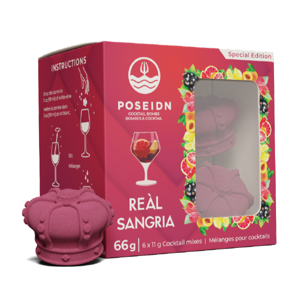 POSEIDN Bombes Cocktail Reàl Sangria 6x11g