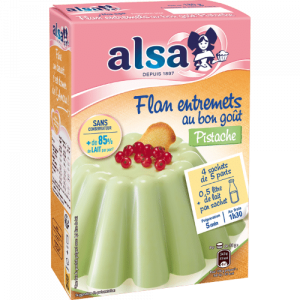 Flan Entremets Pistache Alsa 4 sachets