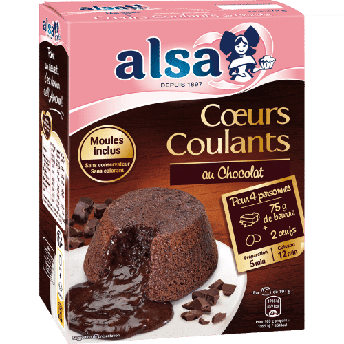 Coeurs Coulants au Chocolat Alsa 275g