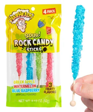 WARHEADS Rock Candy Sticks Sour 60g